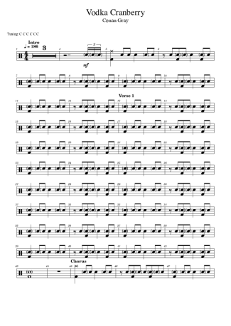 Conan Gray Vodka Cranberry score for Drums