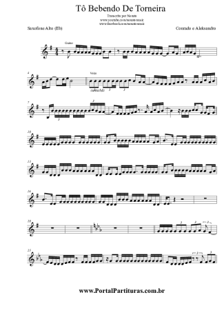 Conrado e Aleksandro Tô Bebendo De Torneira score for Alto Saxophone
