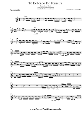 Conrado e Aleksandro Tô Bebendo De Torneira score for Trumpet