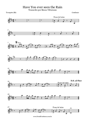 Creedence Clearwater Revival Have You Ever Seen The Rain score for Trumpet
