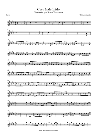 Cristiano Araújo Caso Indefinido score for Harmonica