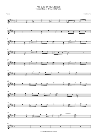 Cristina Mel Me Levantou Jesus score for Flute