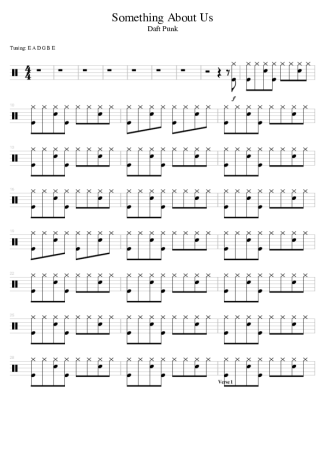 Daft Punk Something About Us score for Drums