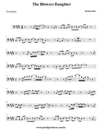 Damien Rice The Blowers Daughter score for Trombone