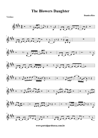 Damien Rice The Blowers Daughter score for Violin