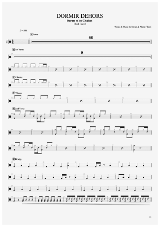 Daran Et Les Chaises Dormir Dehors score for Drums