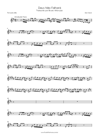 Davi Sacer Deus Não Falhará score for Trumpet