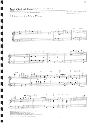 David Foster Just Out Of Reach score for Piano