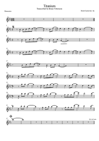 David Guetta feat Sia Titanium score for Harmonica