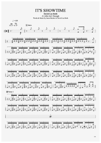 David Lee Roth It´s Showtime score for Drums