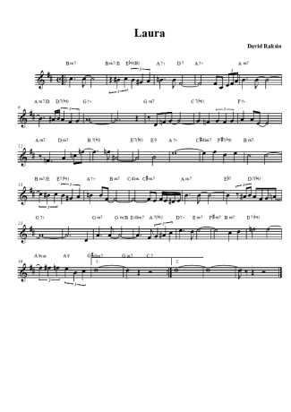 David Raksin Laura score for Tenor Saxophone Soprano (Bb)