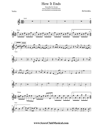 DeVotchKa How It Ends score for Violin