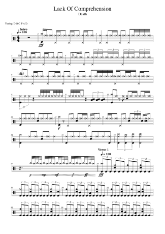 Death Lack Of Comprehension score for Drums
