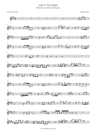 Debbie Gibson Lost In Your Eyes score for Alto Saxophone
