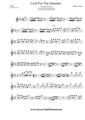 Demi Lovato Cool For The Summer score for Flute