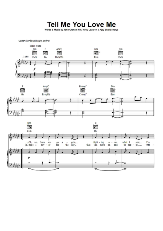Demi Lovato Tell Me You Love Me score for Piano