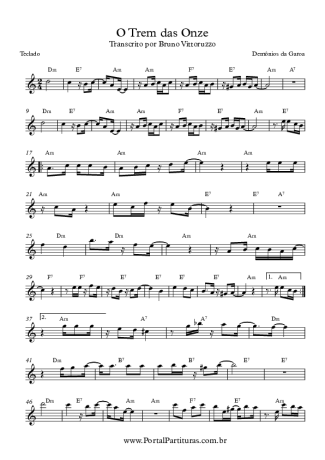 Demônios da Garoa Trem das Onze score for Keyboard