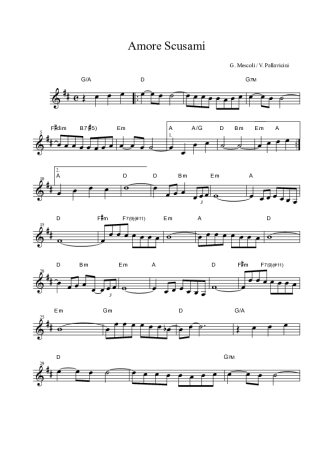 Desconhecido Amore Scusami score for Clarinet (Bb)