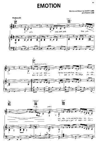 Destinys Child Emotion score for Piano