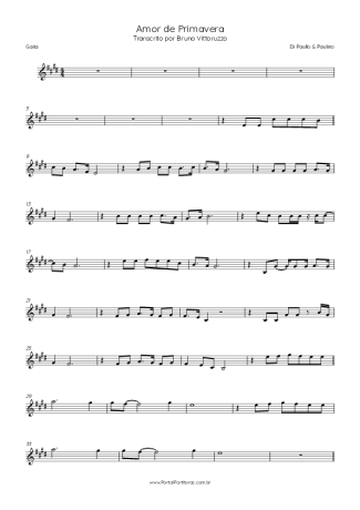 Di Paullo e Paulino Amor De Primavera score for Harmonica