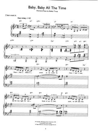 Diana Krall Baby Baby All The Time score for Piano