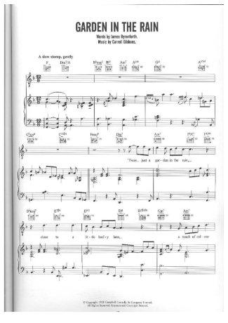 Diana Krall Garden In The Rain score for Piano