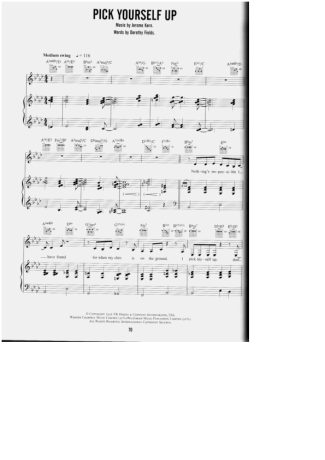 Diana Krall Pick Yourself Up score for Piano
