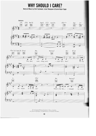 Diana Krall Why Should I Care_ score for Piano