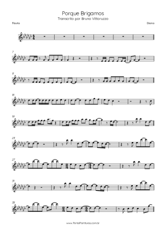 Diana Porque Brigamos score for Flute