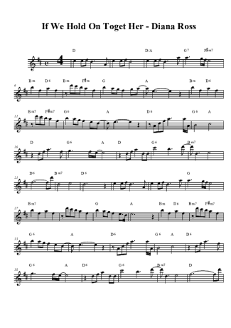 Diana Ross If We Hold On Together score for Clarinet (Bb)