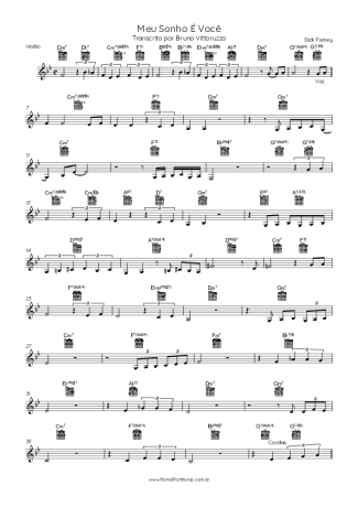 Dick Farney Meu Sonho É Você score for Acoustic Guitar
