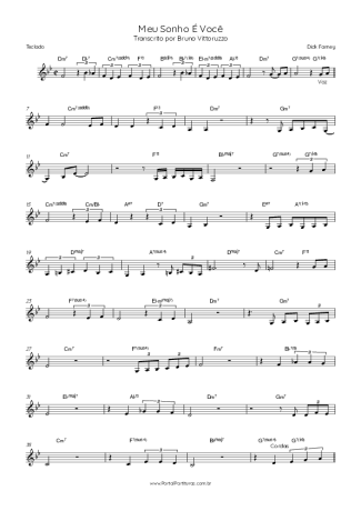 Dick Farney Meu Sonho É Você score for Keyboard