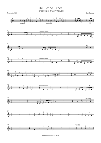 Dick Farney Meu Sonho É Você score for Trumpet