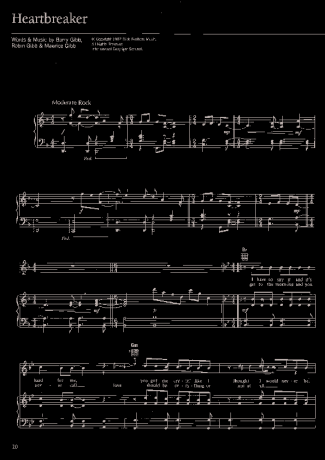 Dionne Warwick Heartbreaker score for Piano