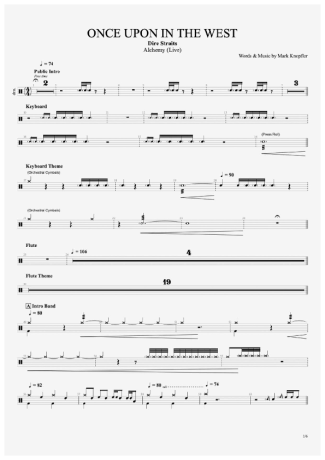 Dire Straits Once Upon A Time In The West (Live) score for Drums