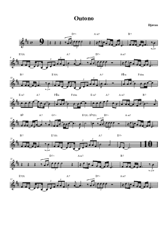 Djavan Outono score for Clarinet (Bb)