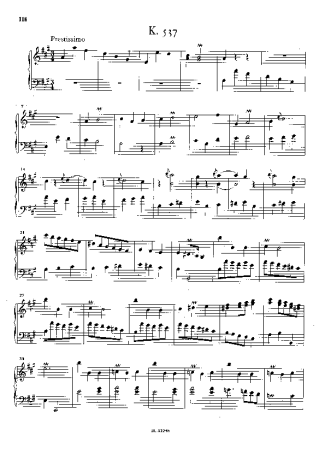 Domenico Scarlatti Keyboard Sonata In A Major K.537 score for Piano