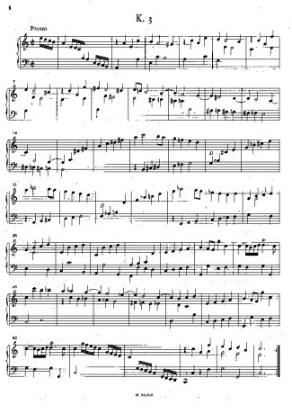 Domenico Scarlatti Keyboard Sonata In Am K3 score for Piano