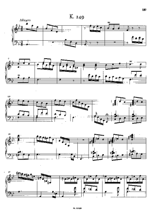 Domenico Scarlatti Keyboard Sonata In B-flat Major K.249 score for Piano
