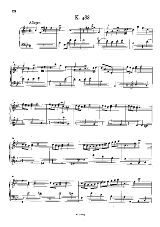 Domenico Scarlatti Keyboard Sonata In Bb Major K.488 score for Piano