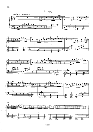 Domenico Scarlatti Keyboard Sonata In C Major K.199 score for Piano