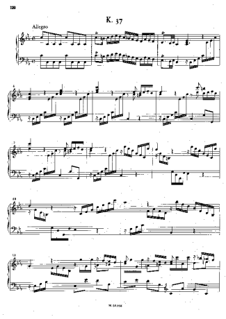 Domenico Scarlatti Keyboard Sonata In C Minor K.37 score for Piano