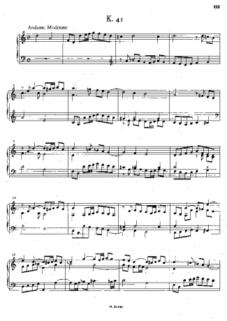 Domenico Scarlatti Keyboard Sonata In D Minor K.41 score for Piano
