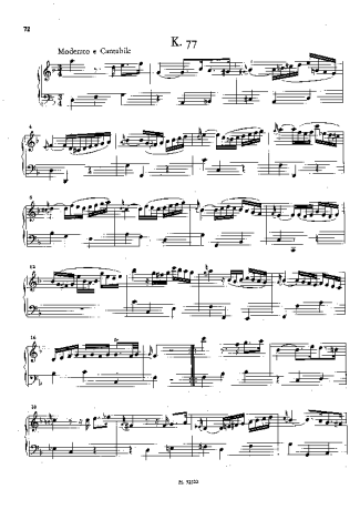 Domenico Scarlatti Keyboard Sonata In D Minor K.77 score for Piano