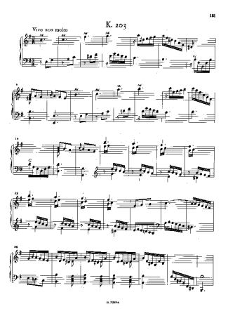 Domenico Scarlatti Keyboard Sonata In E Minor K.203 score for Piano