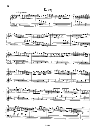 Domenico Scarlatti Keyboard Sonata In Eb Major K.475 score for Piano