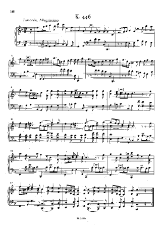 Domenico Scarlatti Keyboard Sonata In F Major K.446 score for Piano