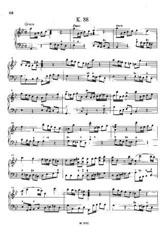Domenico Scarlatti Keyboard Sonata In G Minor K.88 score for Piano