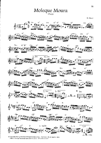 Domingos Pecci Moleque Moura score for Flute