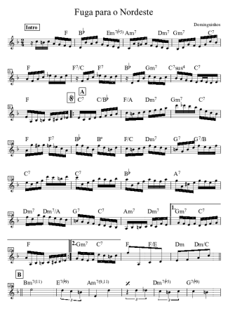 Dominguinhos Fuga Pro Nordeste score for Accordion